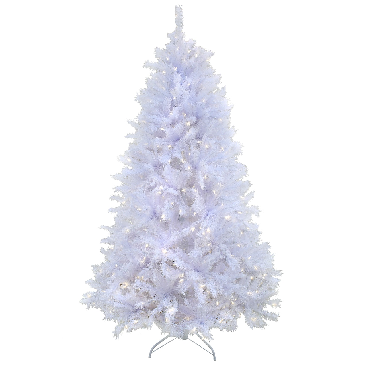 9ft. Pre-Lit White Artificial Christmas Tree, Dual Color® LED Lights